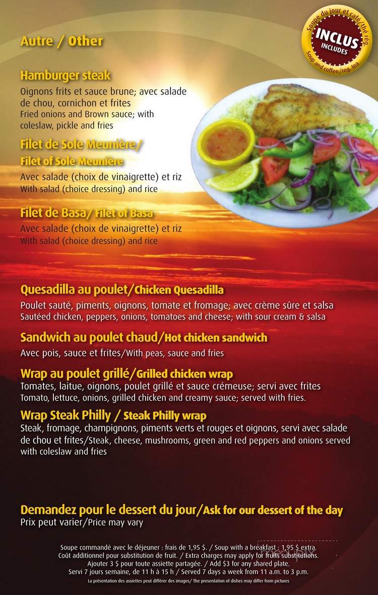 Le Matinal - Gatineau, QC menu_pic
