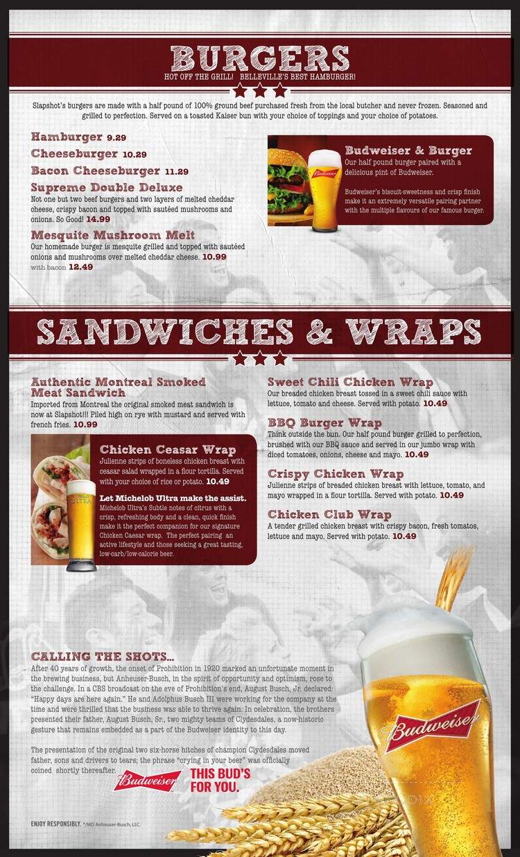Slapshot Bar & Grill - Belleville, ON