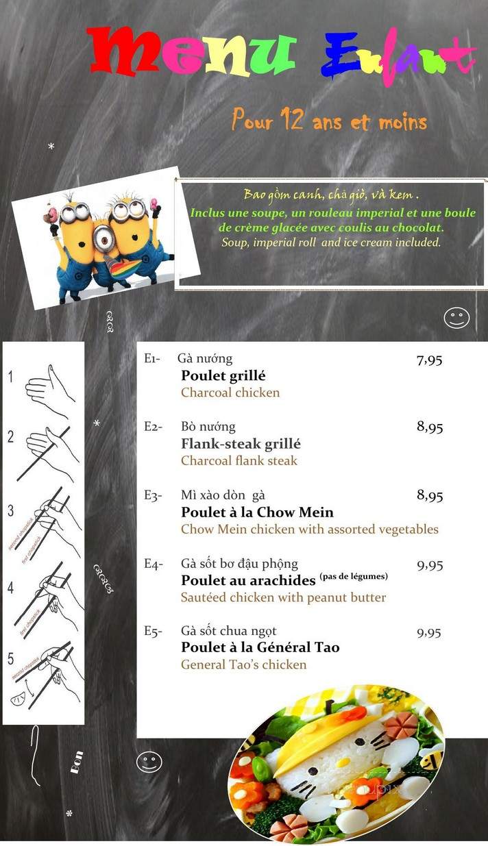 Restaurant Vien Dong - Laval, QC menu_pic