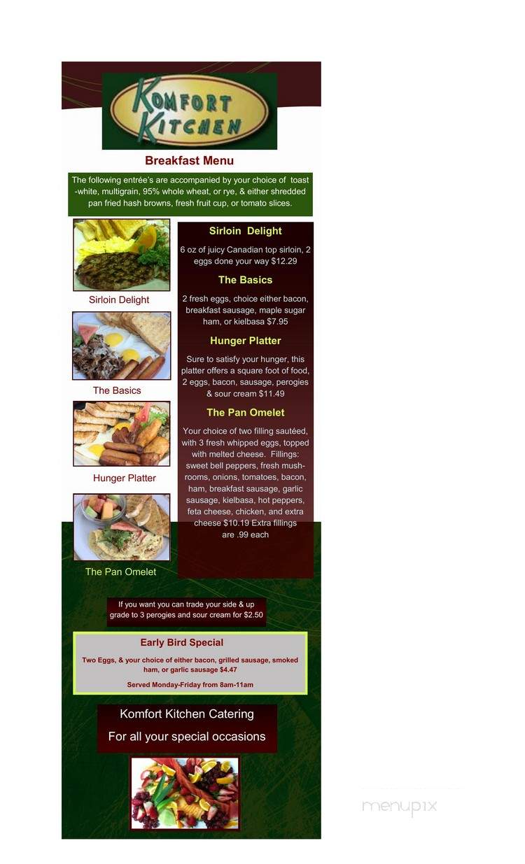 The Komfort Kitchen - Brandon, MB menu_pic