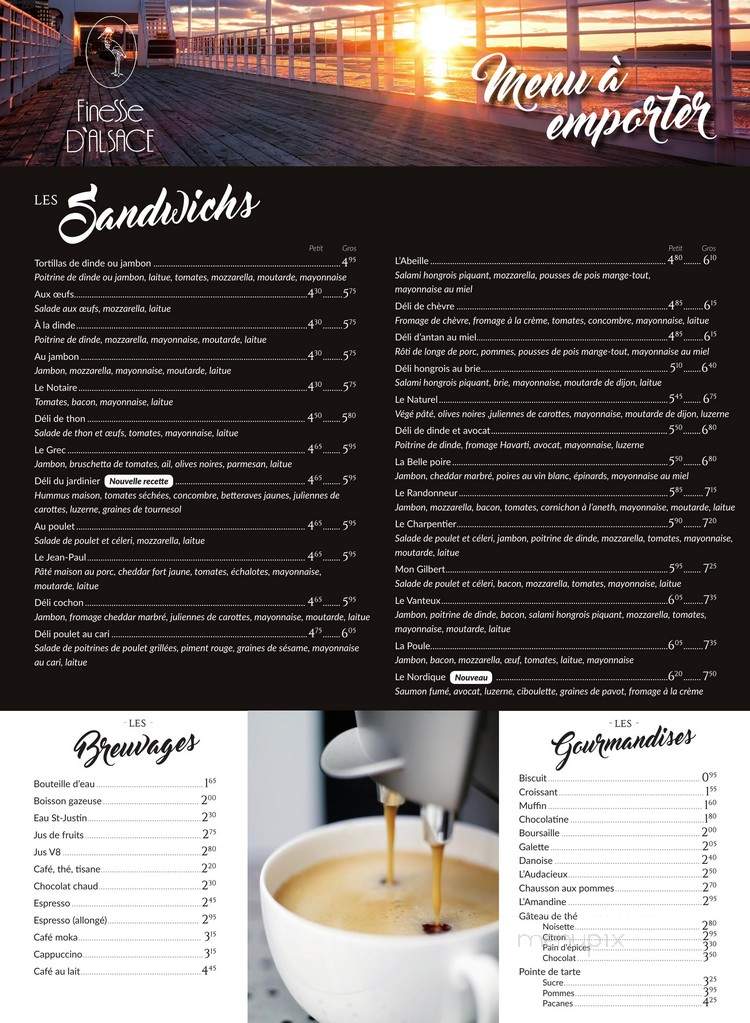 Finesse d'Alsace - Rimouski, QC menu_pic
