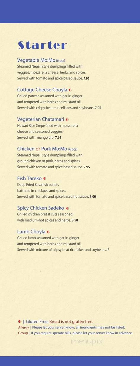 Himalayan - Calgary, AB menu_pic