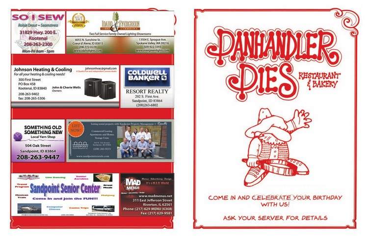 Panhandler Pies Restaurant - Sandpoint, ID menu_pic