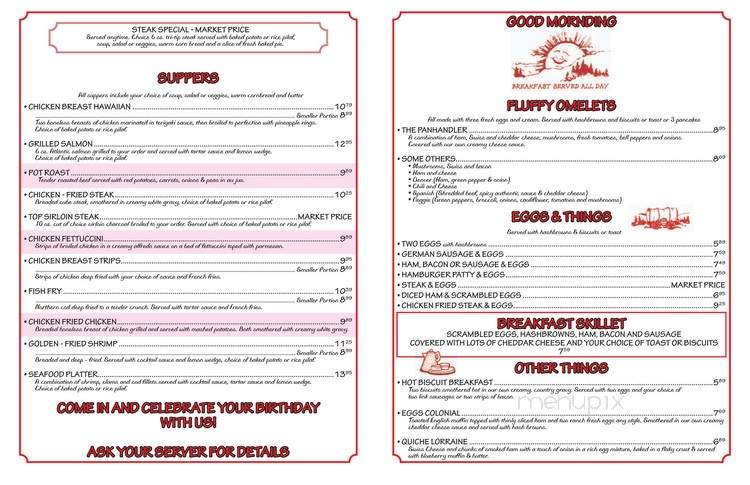 Panhandler Pies Restaurant - Sandpoint, ID menu_pic