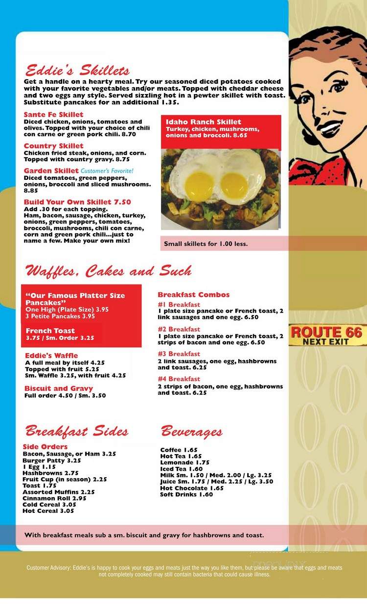 Eddie's Restaurant - Boise, ID menu_pic