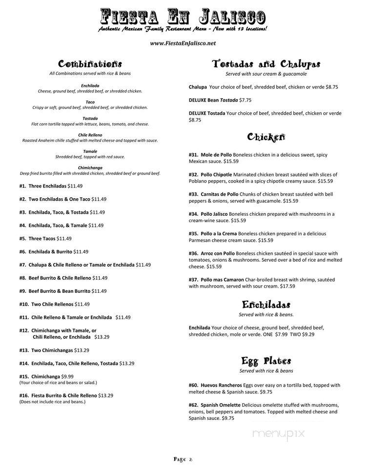 Fiesta Enjalisco - Hamilton, MT menu_pic