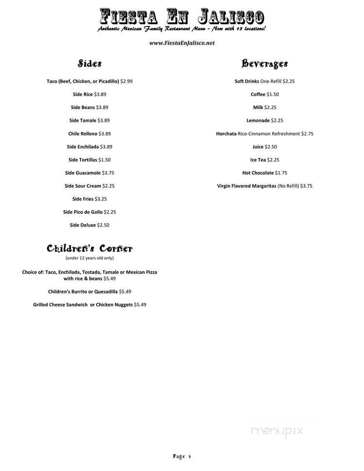 Fiesta Enjalisco - Hamilton, MT menu_pic