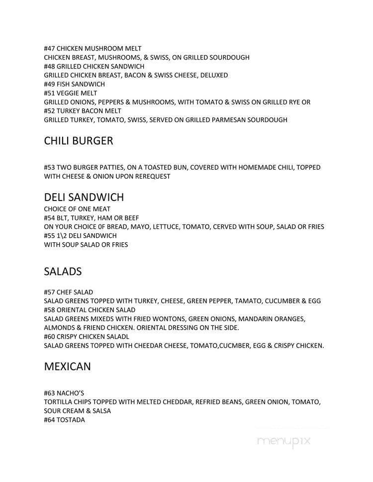 Three Mile Corner Cafe - Bonners Ferry, ID menu_pic
