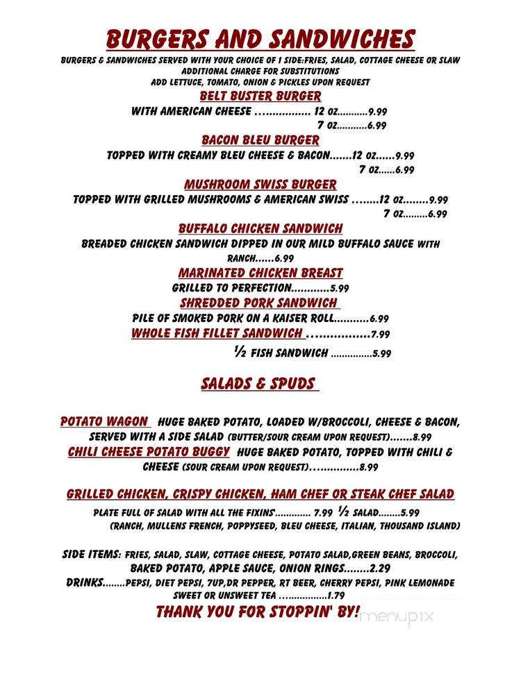 The HideOut - Ste Marie, IL menu_pic