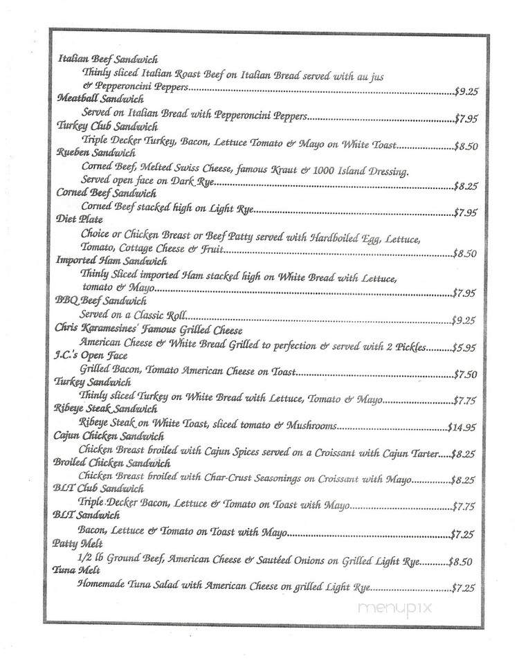 J C's Pub & Ristorante - McCook, IL menu_pic