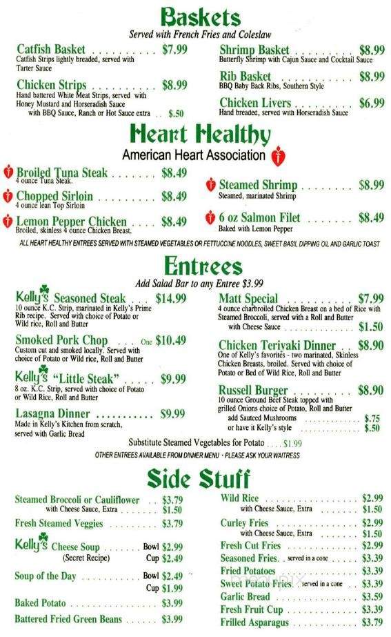 Kelly's Tavern - Quincy, IL menu_pic