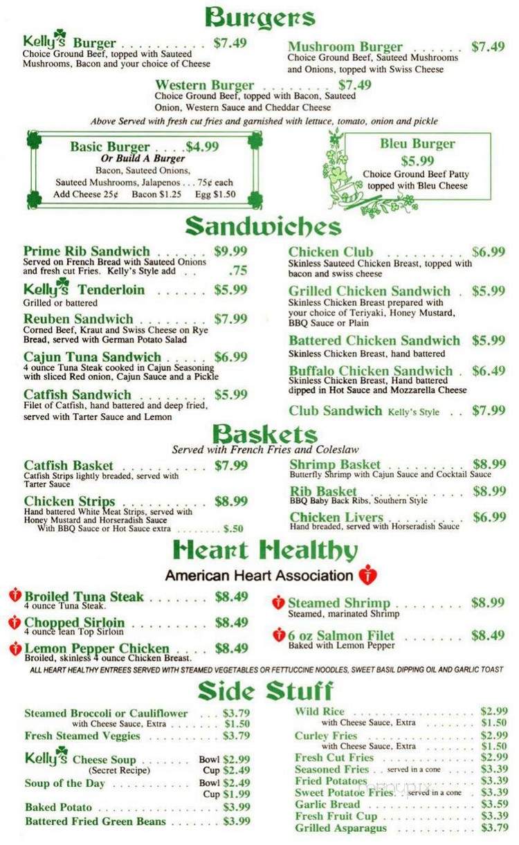 Kelly's Tavern - Quincy, IL menu_pic