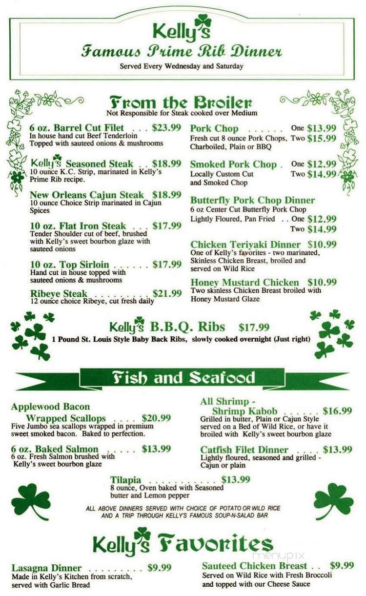 Kelly's Tavern - Quincy, IL menu_pic