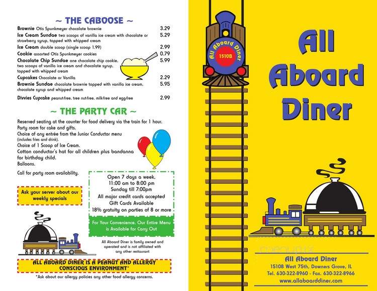 All Aboard Diner - Downers Grove, IL menu_pic