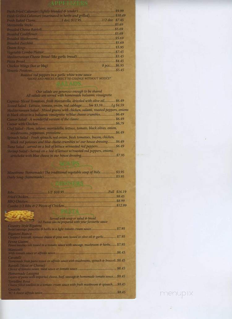 Altavilla's - Hillside, IL menu_pic
