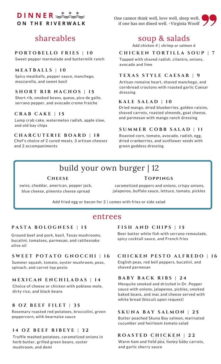 Anaqua Grill - San Antonio, TX menu_pic