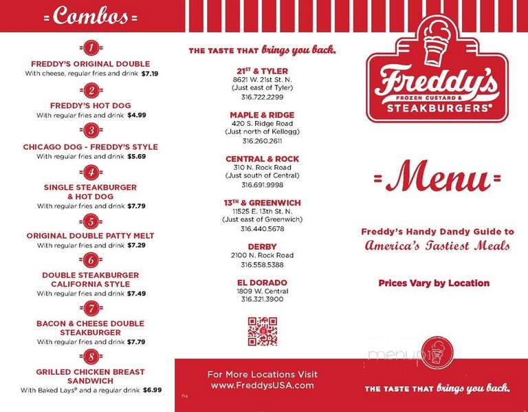 Freddy's Frozen Custard and Steakburger's - Overland Park, KS menu_pic