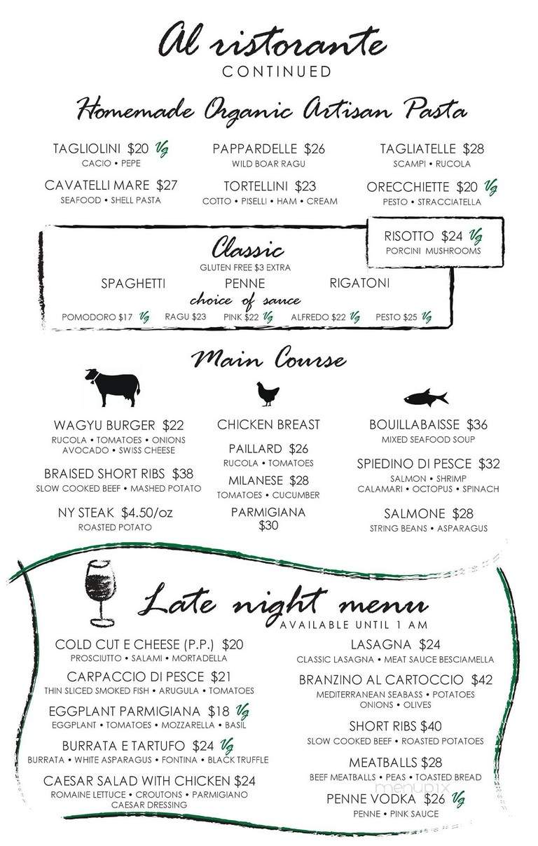 Cafe Roma - Los Angeles, CA menu_pic
