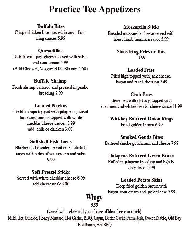 Fairways Pub & Grille - Pottstown, PA menu_pic