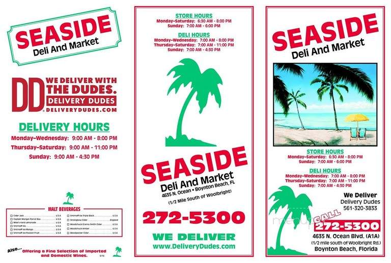 Seaside Deli & Convenience - Boynton Beach, FL menu_pic