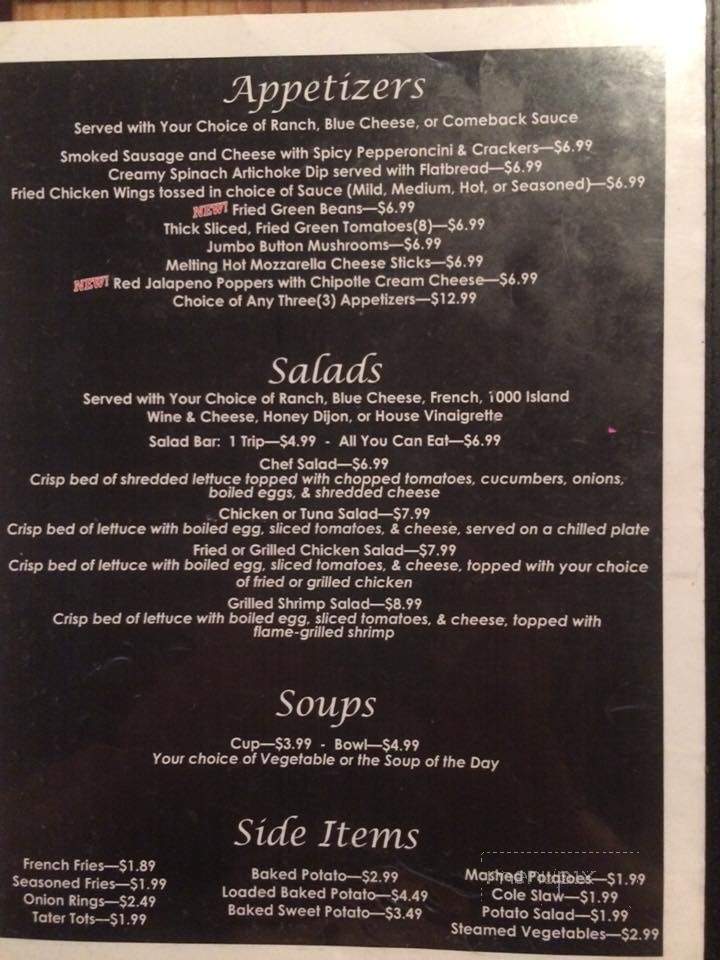 JB's Restaurant - Holly Springs, MS menu_pic