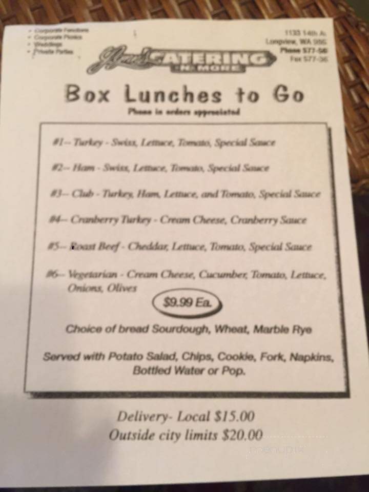 Lynn's Catering & More - Longview, WA menu_pic