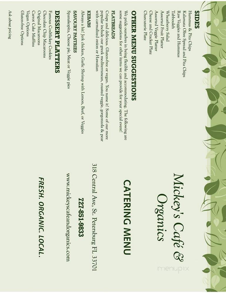 Central Cafe and Organics - St Petersburg, FL menu_pic