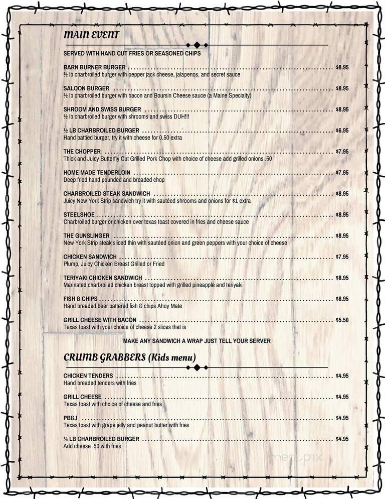 Country Saloon - East Peoria, IL menu_pic