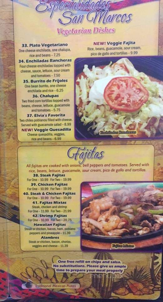 San Marcos Mexican Restaurant - Marianna, FL menu_pic