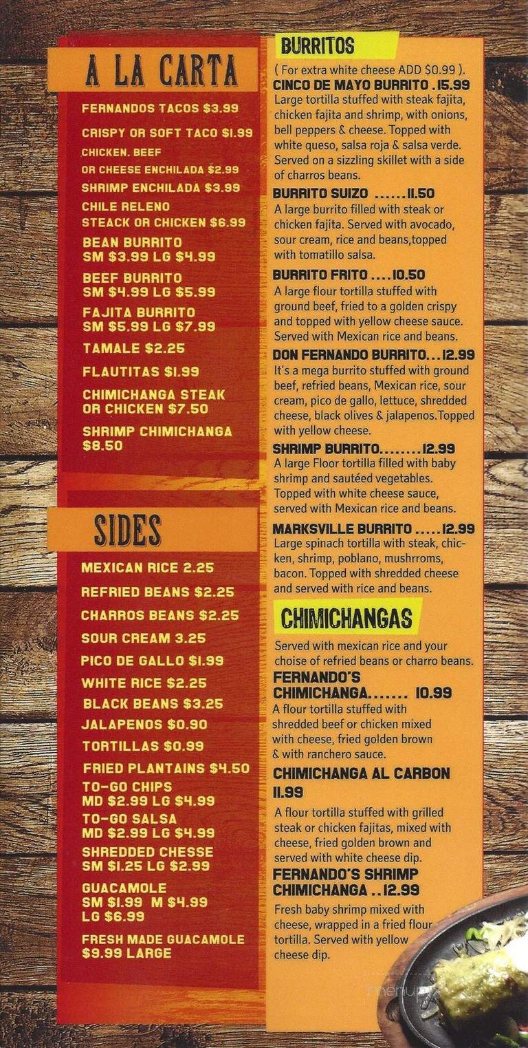Fernando's Mexican Grill and Cantina - Marksville, LA