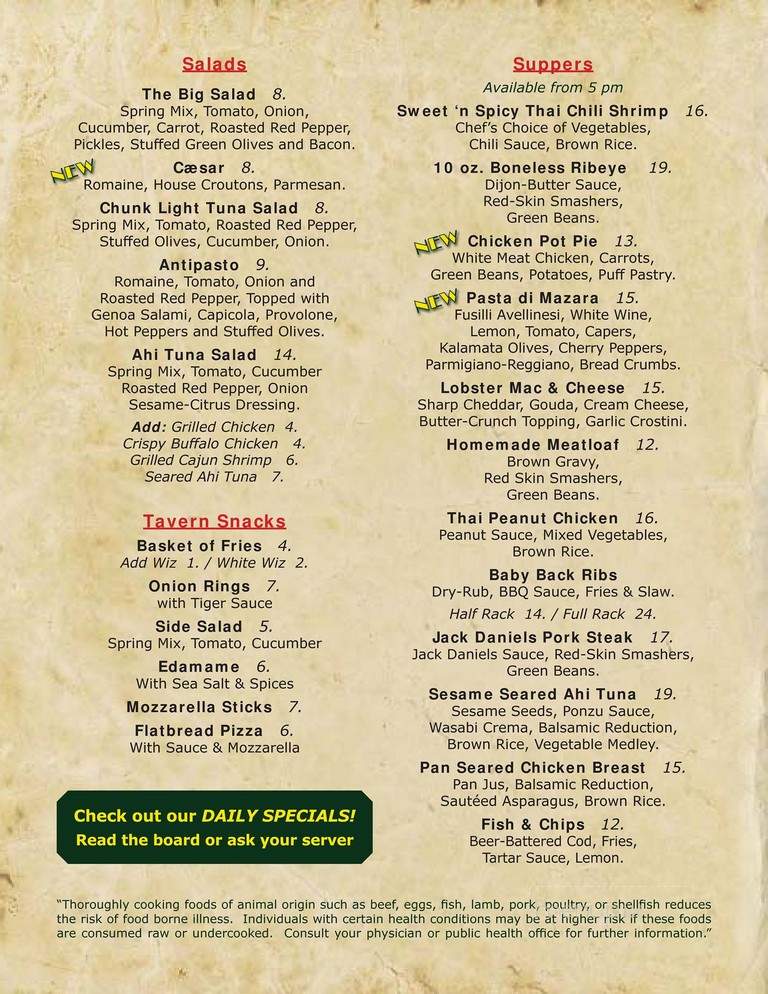 Pines Tavern - Bristol, PA menu_pic