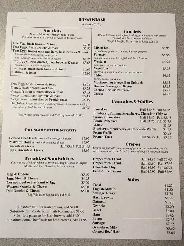 Times Square Restaurant - Lake Orion, MI menu_pic