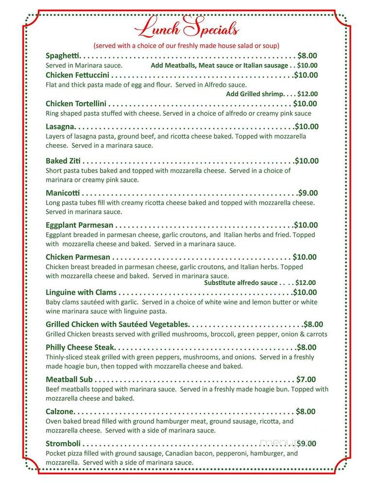 Little Italy Pizza and Pasta - Abilene, TX menu_pic