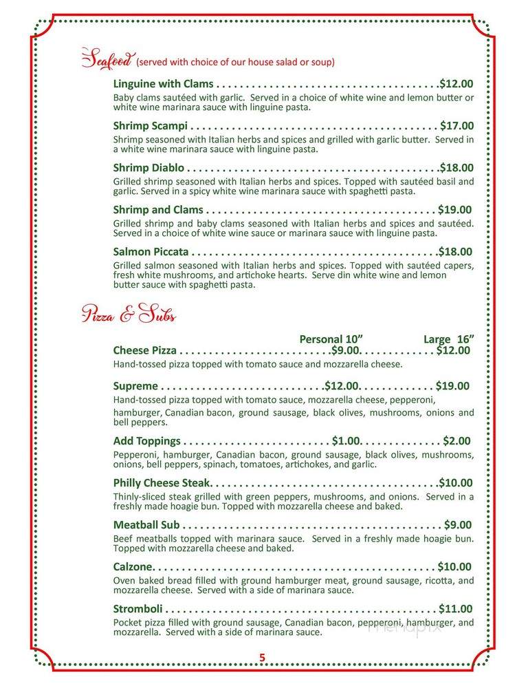 Little Italy Pizza and Pasta - Abilene, TX menu_pic