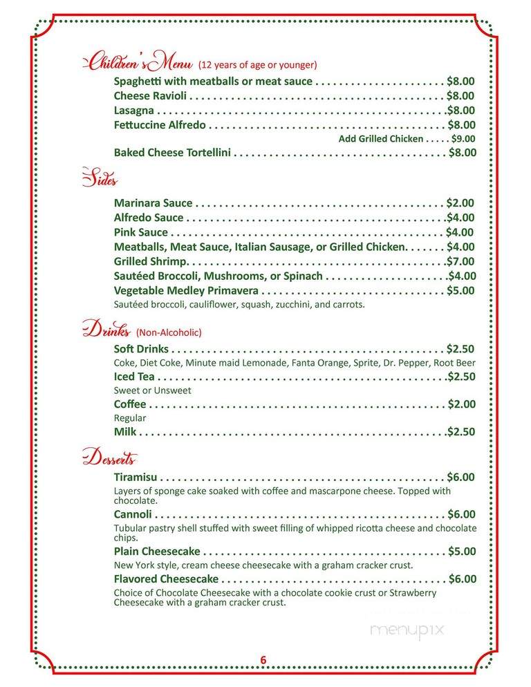 Little Italy Pizza and Pasta - Abilene, TX menu_pic