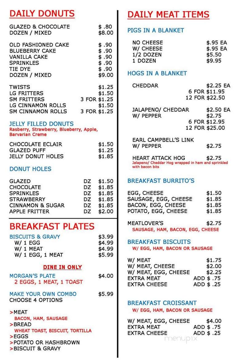 Donut House - Lavon, TX menu_pic