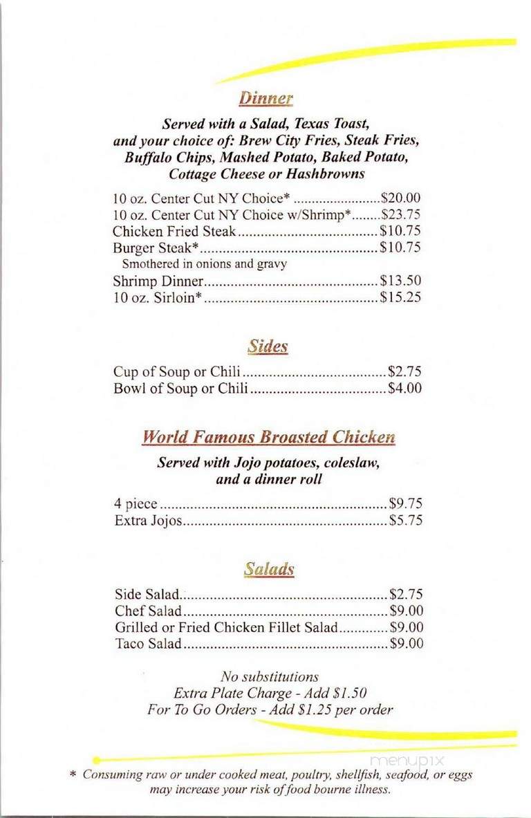 Second Shift - Billings, MT menu_pic