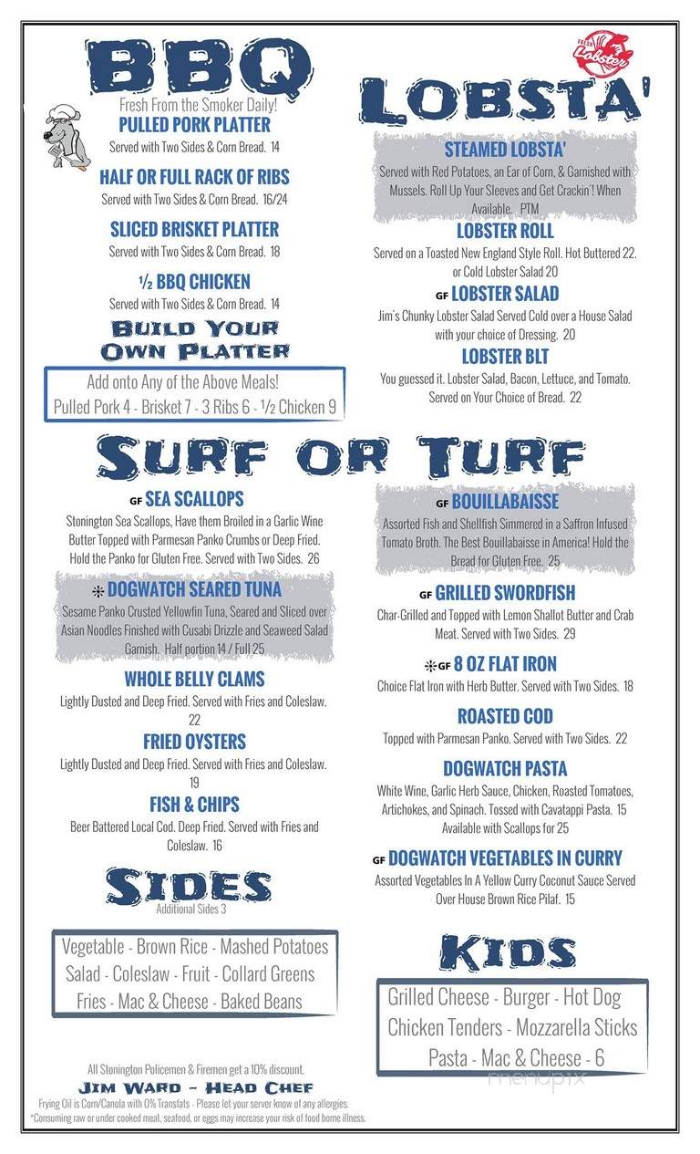 Dog Watch - Stonington, CT menu_pic