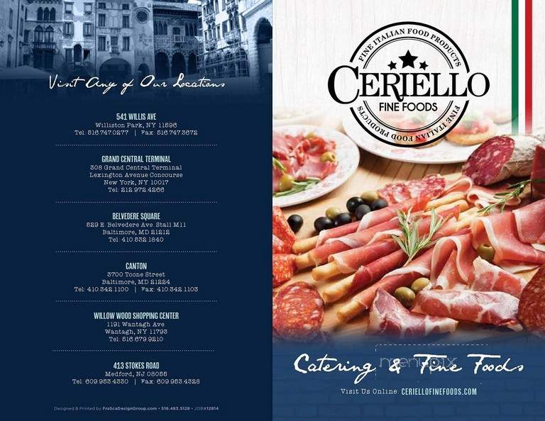 Ceriello Fine Italian Foods - Baltimore, MD menu_pic