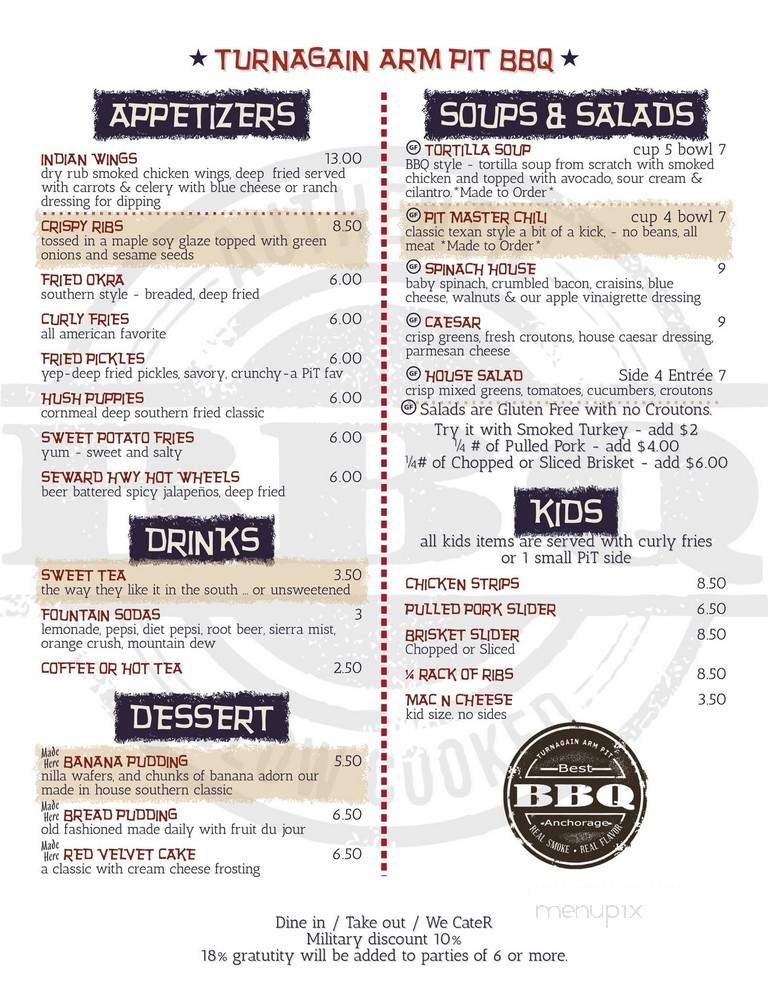 Turnagain Arm Pit BBQ - Anchorage, AK menu_pic