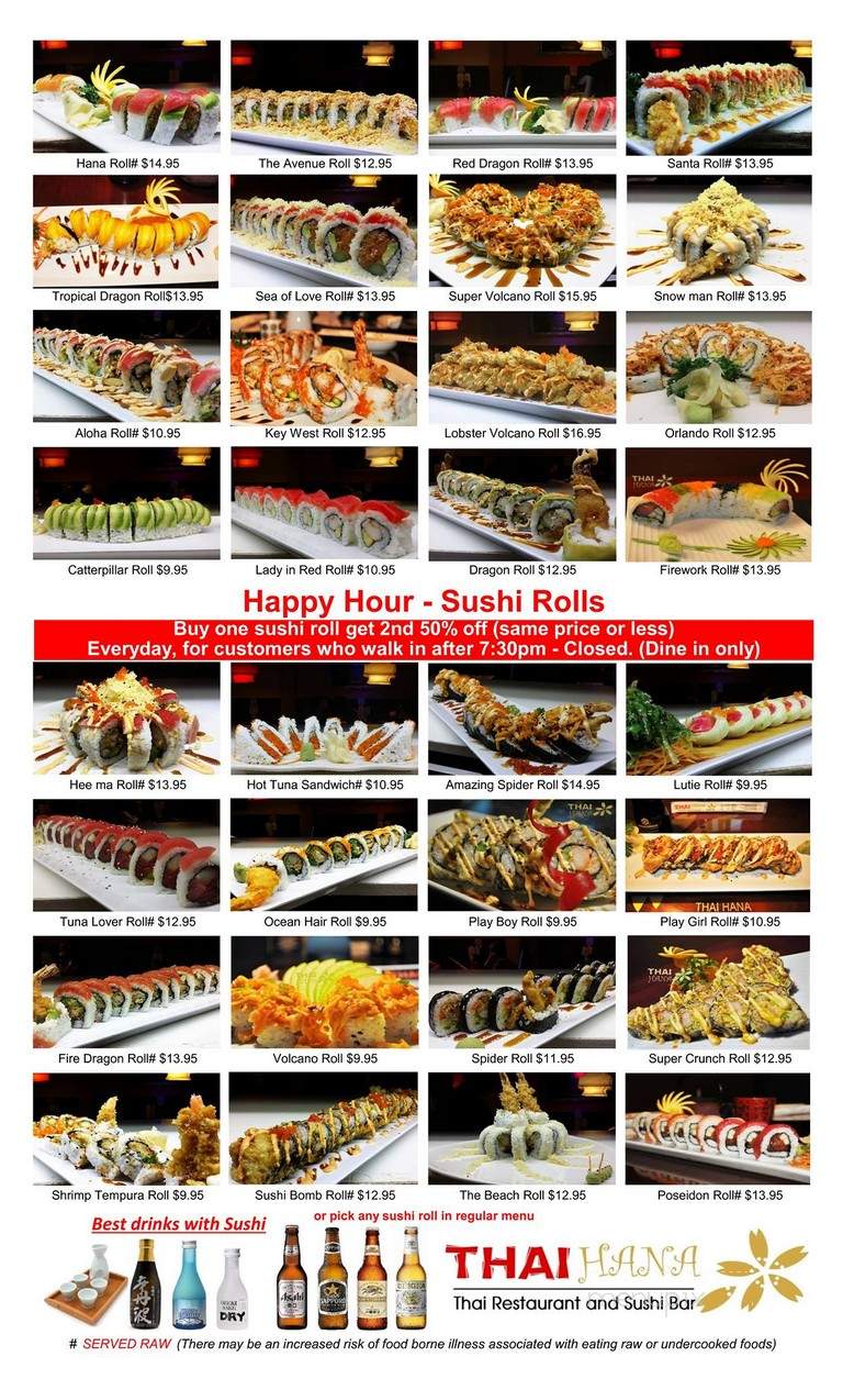 Thai Hana - Melbourne, FL menu_pic