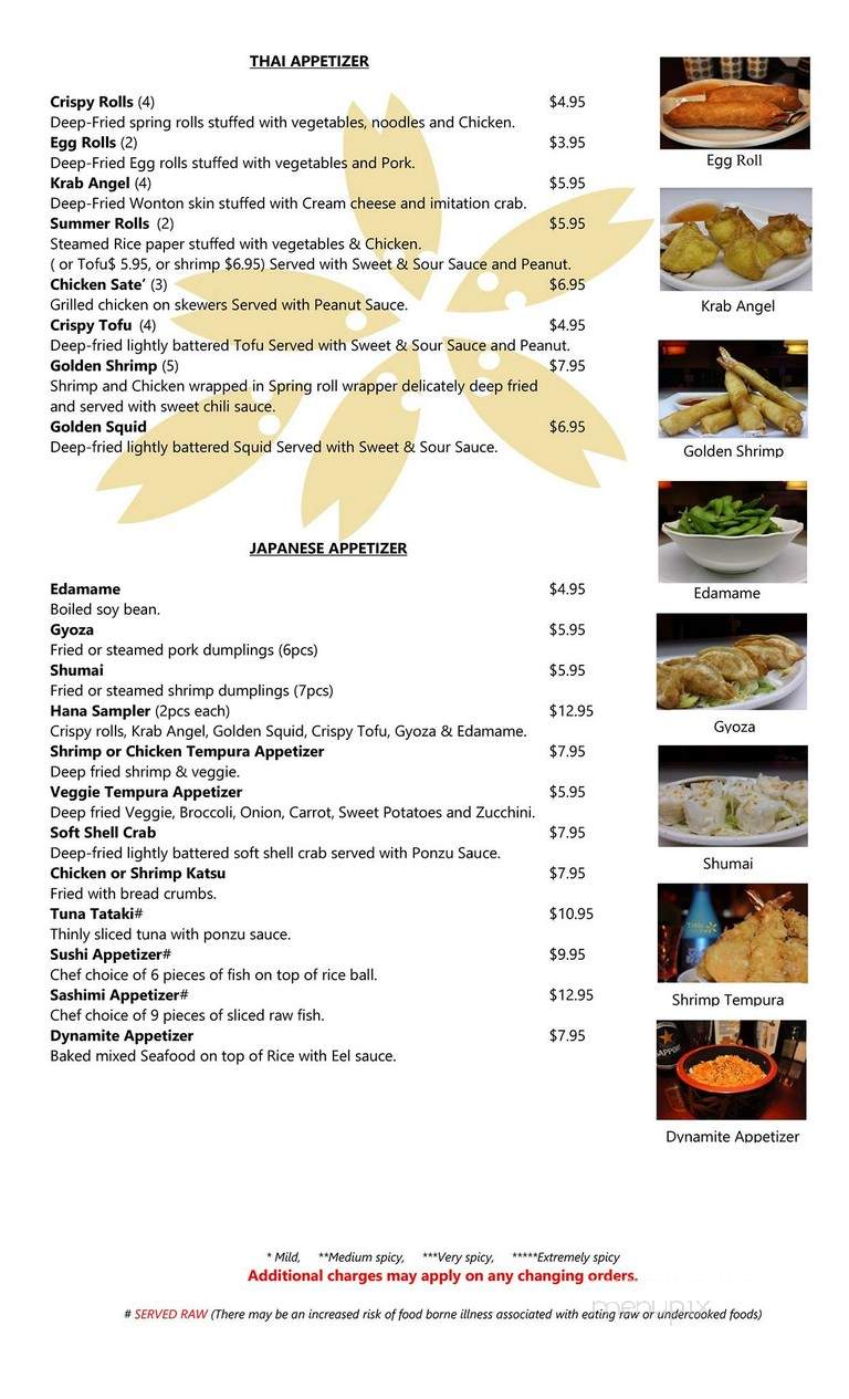 Thai Hana - Melbourne, FL menu_pic