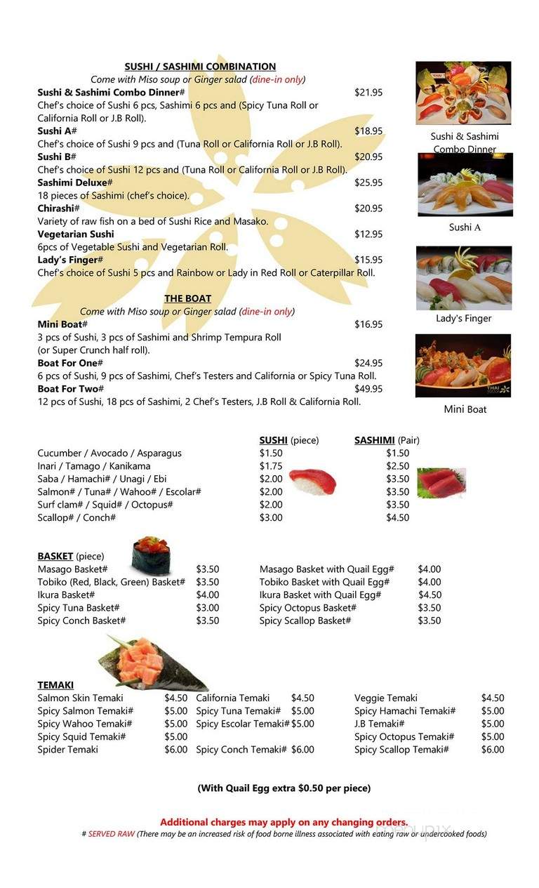 Thai Hana - Melbourne, FL menu_pic
