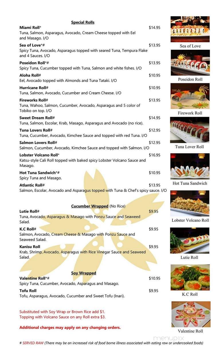 Thai Hana - Melbourne, FL menu_pic