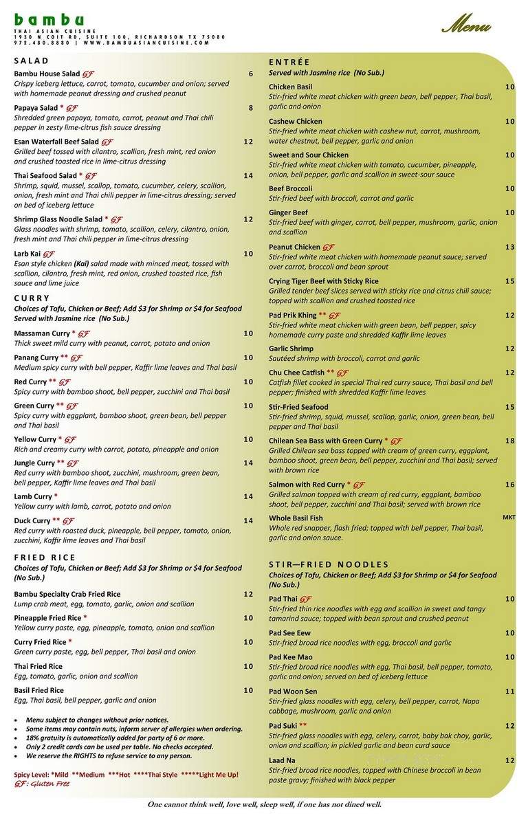 Bambu - Richardson, TX menu_pic
