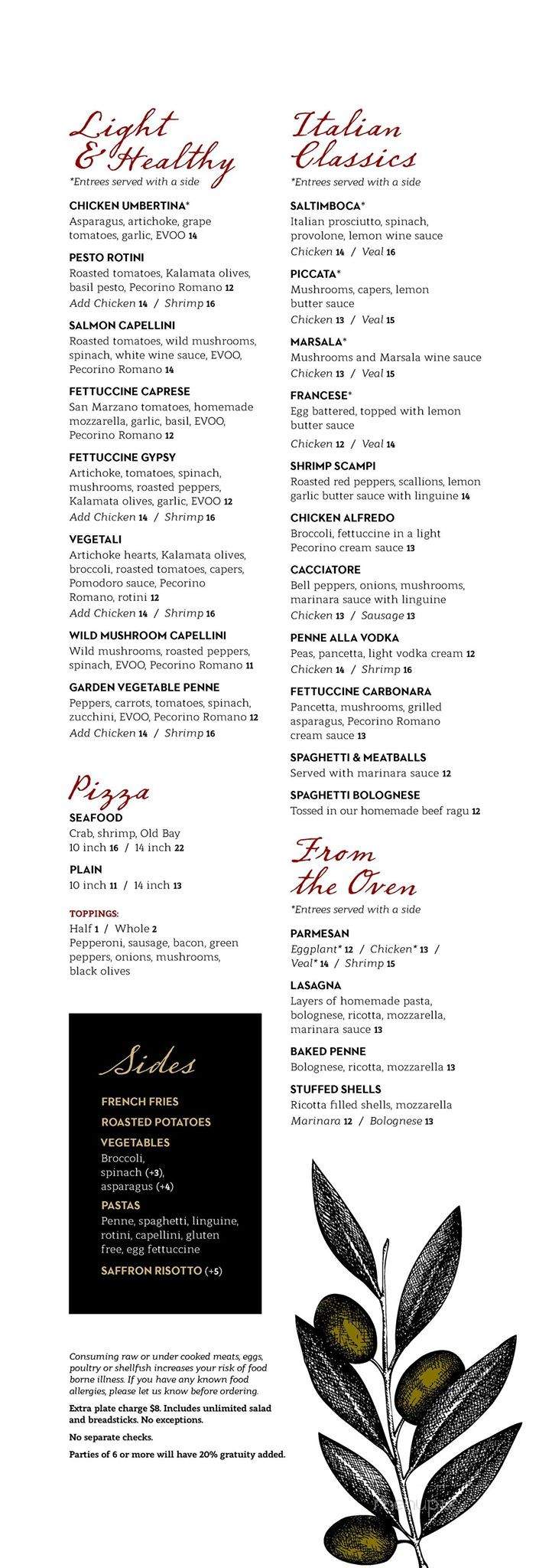 Basta Pasta - Timonium, MD menu_pic