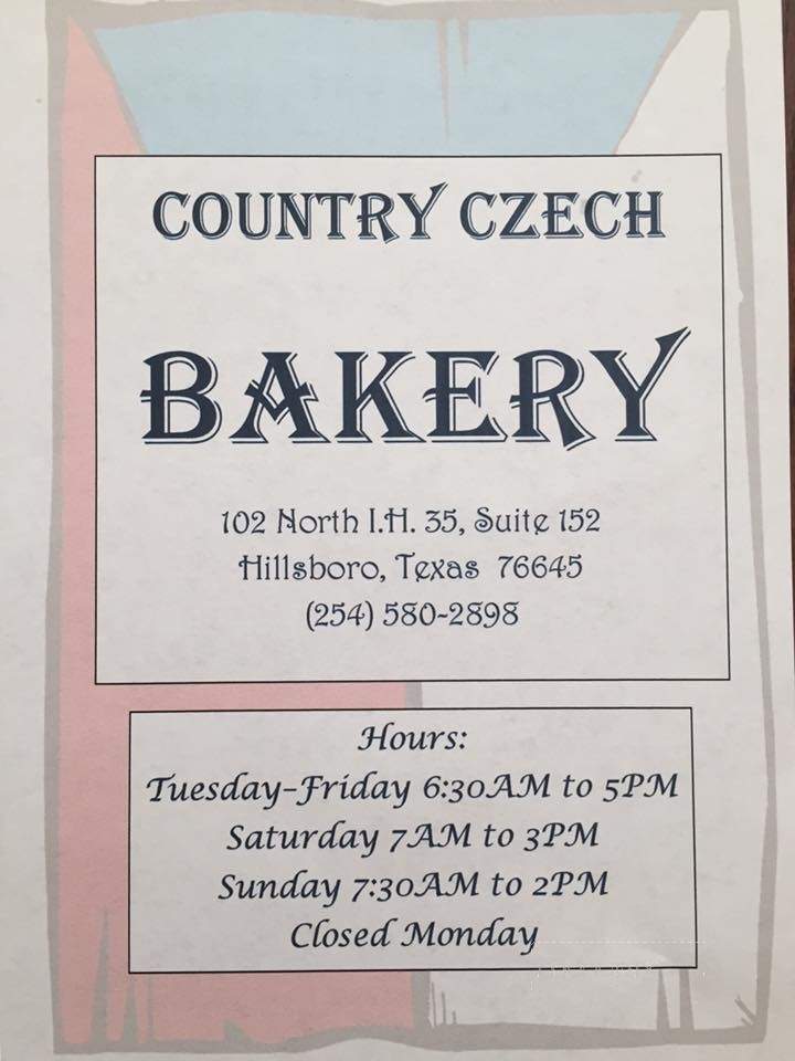 Country Czech Bakery - Hillsboro, TX