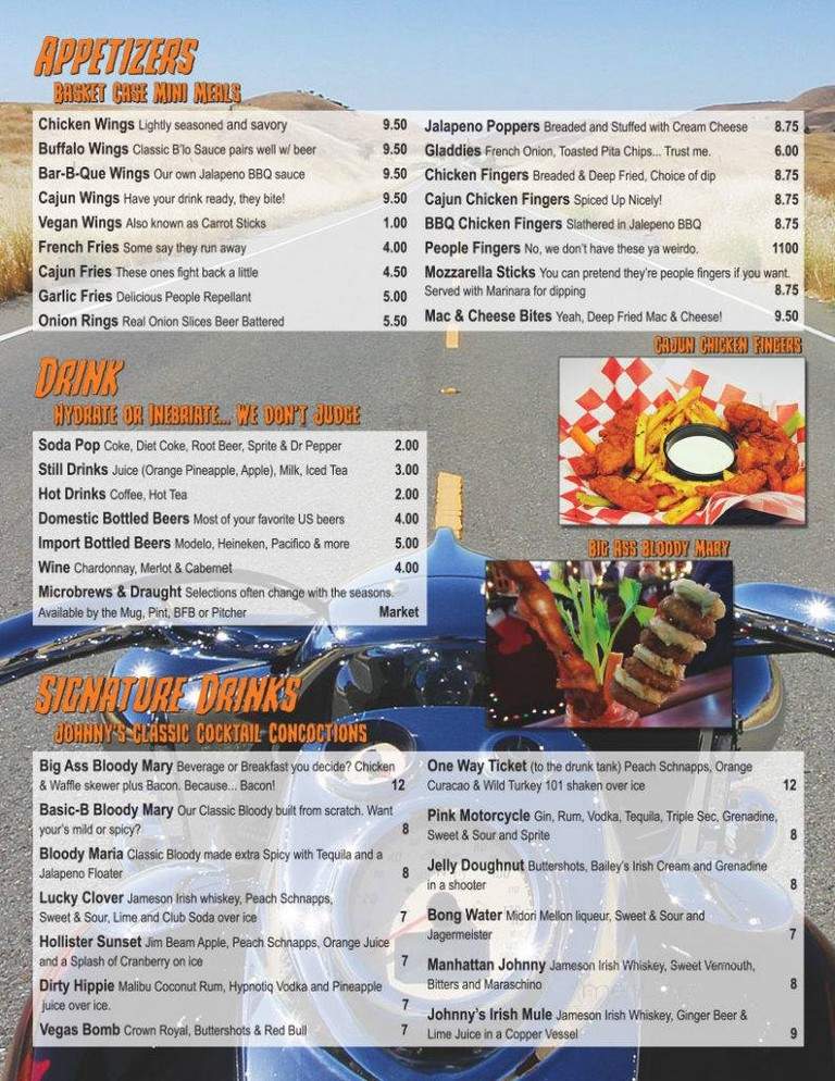 Johnny's Bar - Kellogg, ID menu_pic