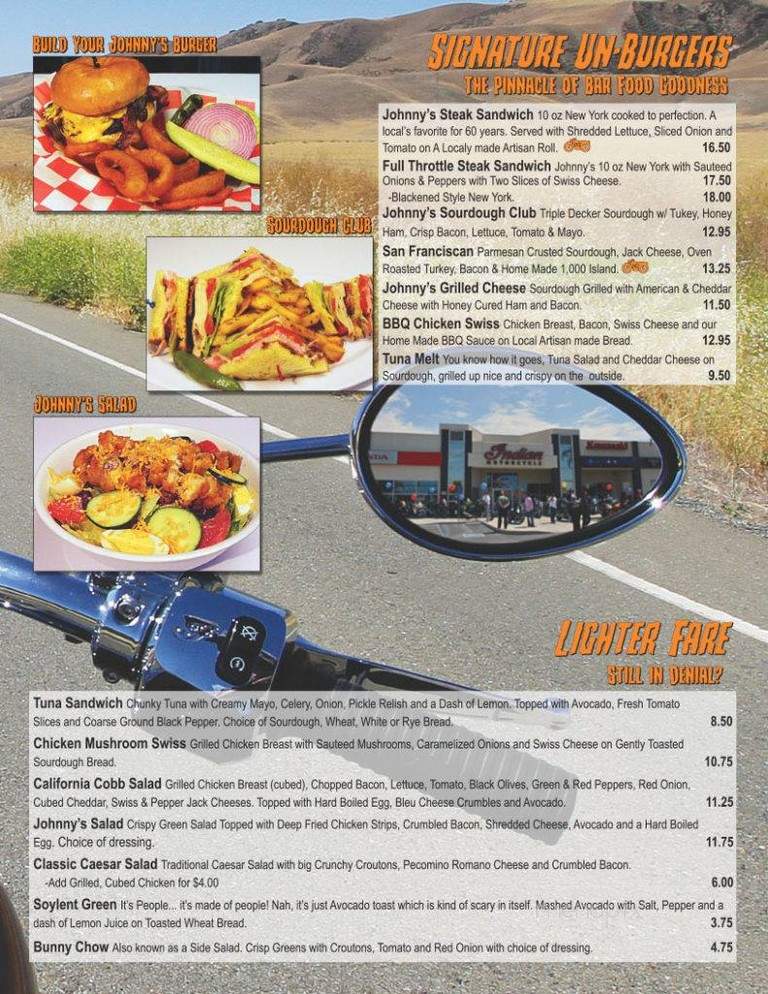 Johnny's Bar - Kellogg, ID menu_pic