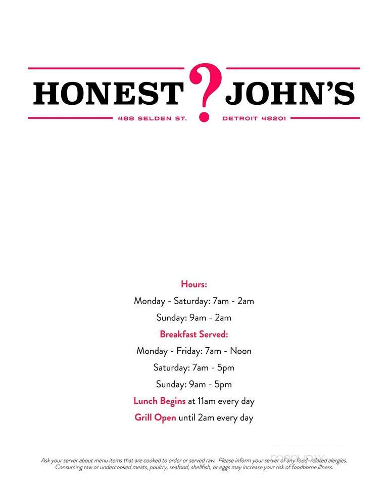 Honest John's Bar & Grill - Detroit, MI